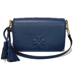 Tory Burch トリーバーチ テア ミニ バッグ タッセル フリンジ ペブルドレザー ポシェット クロスボディ チェーンショルダー 未使用 ダブルT ロゴ エンボス ロイヤルネイビー ショルダーバッグ