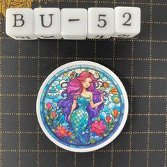방수 스티커 인어 해양 생물 스테인드 글라스 풍 BU-52