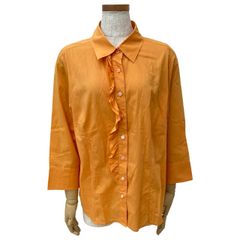 極 美品 BURBERRY バーバリー シャドーホース 刺繍 フリル コットン  