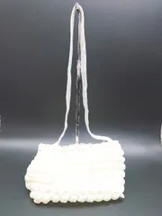 ◇ apres jour アプレジュール シンプル ミニサイズ 巾着型 ショルダー バッグ オフホワイト レディース E  【1303020003433】