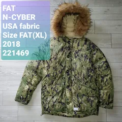 FATエフエーティー■極美品 2018年 名作 N-CYBER 中綿Thinsulate N-3B フライトジャケット XL USA fabric AOR2使用 デジタルカモ リップストップナイロン ハイロフトアウター 定価58300 ダウン