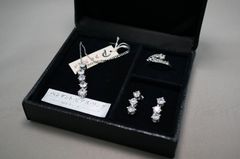PURLA　ペンダント　ピアス　リング　3点セット　キュービックジルコニア