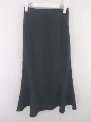 ◇ LINNEE バックゴム ロング マーメイド スカート サイズF ブラック レディース E  【1305120003740】