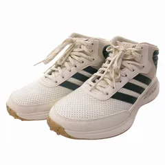 アディダス adidas Golf 美品 S2G Spikeless Leather 24 ゴルフシューズ スニーカー スパイクレス メッシュ レザー ホワイト×グリーン 25㎝ MDK95