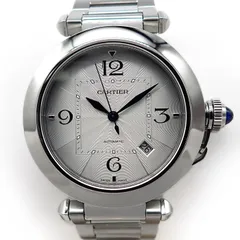 カルティエ Cartier 腕時計 パシャ WSPAOOO9 シルバー ギョーシェ文字盤 カレンダー SS 自動巻き 【箱・保付き】 【中古】のサムネイル