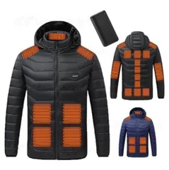 電熱ベスト 加熱/ヒーターベスト 21箇所発熱 10000mAhバッテリー付き 5秒速暖 USB給電 急速発熱 3段階調温 SIZE:XXL