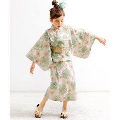 三勝 浴衣 淡緑色 花火柄 未使用 - メルカリ