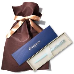 【人気商品】(パステルブルー) 箱入りボールペン ギフト ギフト 特製ラッピング袋付き 格納式ボールペン アリュール ウォーターマン 高級 ボールペン