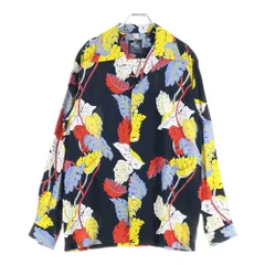 KONA BAY (コナベイ) 総柄レーヨンハワイアン長袖シャツ ブラック