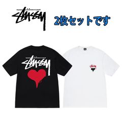 【新品 正規品】STUSSY ステューシー STOCK HEART TEE Tシャツ 男女兼用 ブラック＋ホワイトの2枚セットです