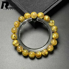 【限定1個】高級 EU製 ★ROBEAN・極!極満針ルチルクォーツ★ブレスレット パワーストーン 天然石 金運 お守り プレゼント1 9.8-10.3mm M1015732