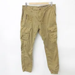ディーゼル DIESEL パンツ カーゴパンツ ワークパンツ ロング ロゴ 綿 茶 ブラウン 28のサムネイル
