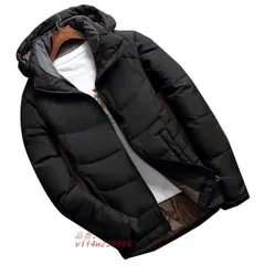 ダウン メンズ 厚手 アウターコート 綿 フード付き ファスナー 防風 軽量 防寒 アウターカジュアル vii4w239985