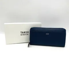 【中古品】TAKEO KIKUCHI タケオキクチ ミニメッシュレザーラウンドファスナー長財布 ロングウォレット サイフ 【201-250906-ma-16-izu】