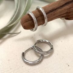 【 両耳 】【 ハワイアンジュエリー 】 ワンタッチ フープ ピアス (シルバー ) 16mm   サージカルステンレス SUS 316L / つけっぱなし 錆びない アクセサリー / ニッケルフリー 金属アレルギー対応 / 送料無料 / ギフト ラッピング