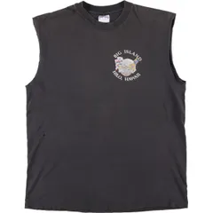 古着 90年代 ヘインズ Hanes BEEFY-T 青タグ Harley-Davidson ハーレーダビッドソン カットオフ 鷲柄 イーグル柄/eaa585333