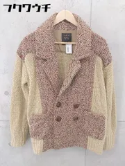 ■ w closet ダブルクローゼット 切替 ダブル 長袖 コート サイズF ベージュ系 マルチ レディース 【中古】 【1102050006458】