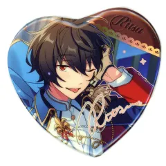 【中古】バッジ・ビンズ 朔間凛月(開花後) 「あんさんぶるスターズ!! ホワイトデー(白色情人節) ハート缶バッジ」 中国限定