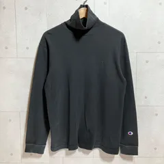 Champion チャンピオン タートルネック 長袖 トップス ロンT ロングスリーブ Tシャツ ロゴ ワンポイント M ブラック 黒 メンズ レディース ユニセックス SG319-23