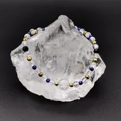 『導かれて』数字水晶Vr　《選べる》　天然石　パワーストーン　ブレスレット　《クラック水晶・ラピスラズリ・オニキス・ヘマタイト》