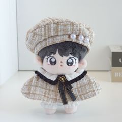 10cm 着せ替え ぬいぐるみ服 帽子付き ポンチョ イエロー ぬい活 推し活 推しぬい 綿人形 棉花娃娃 ちびぬい服 ちびぐるみ コットンドール cotton doll-A4412