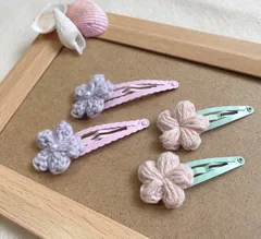 かぎ編み　ヘアピン