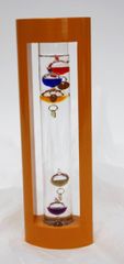 アイシー ガリレオ温度計 イエロー ガラスフロート温度計 クリスタル インテリア 装飾品 置き物 R2405-058