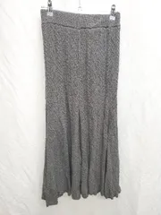 ◇ ⊇ Ungrid アングリッド ロング丈 フレア ニット スカート サイズF グレー レディース P  【1410160018835】
