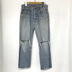 LEVIS 501 デニムパンツ 66後期 ダメージデニム ジーンズ ジーパン Gパン 古着 カジュアル W31 L31 インディゴ ボトムス A13843◆