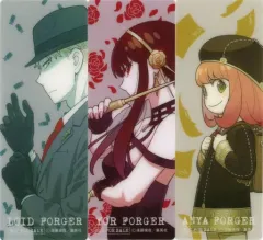 【中古】雑貨 [単品] ロイド＆ヨル＆アーニャ 描き下ろししおり3枚セット 「コミックス SPY×FAMILY 遠藤達哉描き下ろししおり付き1～3巻セット」 同梱特典