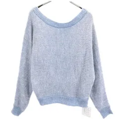 未使用 マーキュリーデュオ 長袖ニット F ブルー系 MERCURYDUO 2way カットソー レディース 【中古】  【231022】