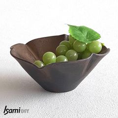 【陶芸品】銅釉　花陽鉢　15cm