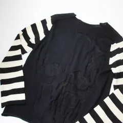 希少 COMME des GARCONS HOMME PLUS コムデギャルソン オム プリュス スカル期 バックスカルニット S/ブラックボーダー【2400013174923】のサムネイル