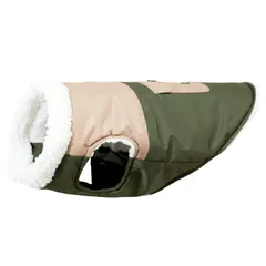 MAMORE 犬服 冬用 綿服 犬用コート ドッグウェア 寒冬対策 防寒防風防雪ジャケット 保温綿入れ 着脱簡単 暖かい 柔らかい 可愛い 小型犬 中型犬 大型犬 お散歩 (カーキ・グリーン, L)