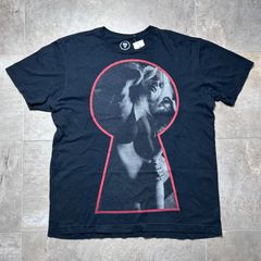 Villans and Vagabons  LosAngeles製 グラフィック Tシャツ  キーホール  ピンナップ  M size  ブラック  黒  ロサンゼルス製  鍵穴  古着