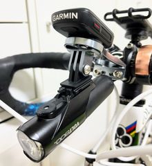 ZTTOサイコンマウント シルバー+キャットアイ用ライトブラケットセット(ロードバイク 、マウンテンバイク、クロスバイク)