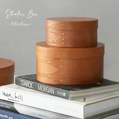 シェーカーラウンドボックス SS・Sセット(シェーカーボックス 木製 収納箱 収納BOX 収納ボックス 小物入れ アクセサリーケース ソーイングボックス 裁縫箱 化粧品 収納ケース コスメケース シェーカー ボックス)のサムネイル