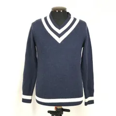 HIGH STREET/ハイストリート★ウール長袖セーター/Vネック【メンズL/紺/ネイビー】トルネードマート◆BG826<sale>のサムネイル