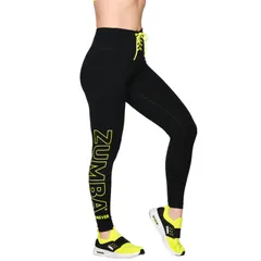 M_ブラック [ZUMBA WEAR] [ズンバウエア] レギンス スパッツ フィットネス ハイウエスト Z1B000186 Mサイズ ブラック