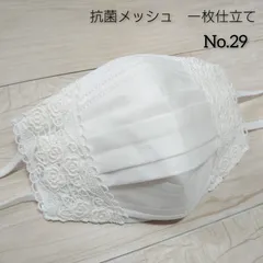 抗菌防臭メッシュ一枚仕立て　不織布マスクが見えるカバー　No.29