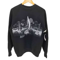 フルーツオブザルーム FRUIT OF THE LOOM 80-90s USA製 フロントプリントクルーネックスウェット メンズ  L