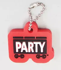 【中古】キーホルダー・マスコット(キャラクター) PARTY 「ラブライブ!サンシャイン!! Aqours 2nd LoveLive! HAPPY PARTY TRAIN TOUR 両面ラバーチャーム」 ライブ会場限定