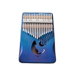 スミヤカ カリンバ 17キー ソリッド アフリカシタン赤月猫柄 C調