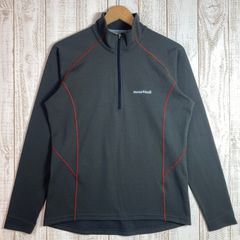 【Men's M グレー系】 Montbell ( モンベル ) ウイックロン ZEOサーマル ロングスリーブジップシャツ Wickron ZEO Thermal Long Sleeve Zip Shirt ガンメタル ポリエステル ウェア
