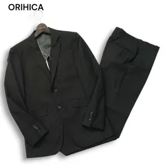 ORIHICA オリヒカ 通年 背抜き★ ストライプ セットアップ スーツ Sz.90Y4 メンズ 黒 ビジネス
