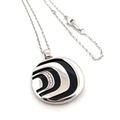 【鑑定済み】正規品 DAMIANI ダミアーニ ダミアニッシマ ネックレス オニキス ダイアモンド シルバー 925のサムネイル
