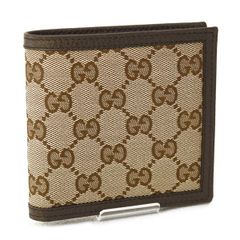 【GUCCI/ グッチ 】メンズ 折り財布 (150413 KY9LN 9903 BEIGE/DARK BROWN) ベージュ×ダークブラウン グッチシマ GGロゴ [新品] [訳あり]
