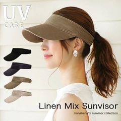 Linen Mix Sunvisor［サンバイザー 麻 日よけ 春夏］
