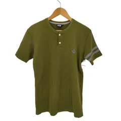 ヘリーハンセン HELLY HANSEN アンカー刺繍 ヘンリーネック サーマル S/S Tシャツ 袖ライン メンズ import：L 