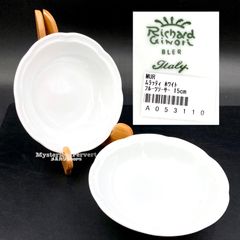 MZ685) Richard Ginori Murat White 15cm フルーツソーサー 2点 現状品